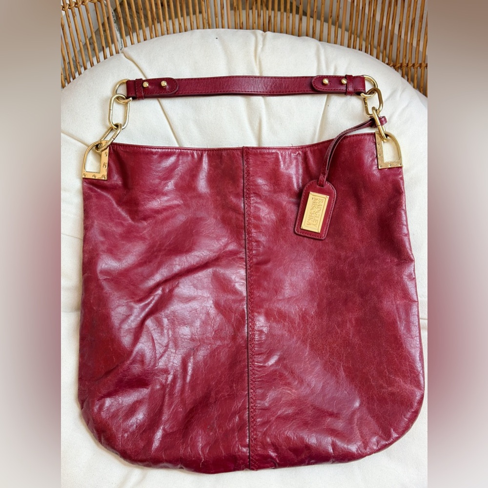 Badgley Mischka Leather Hobo Shoulder Handbag